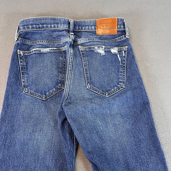 Abercrombie & Fitch Vintage Stretch 90s Straight Jeans Sz 28Wx32L BROKEN Zipper - Picture 6 of 9